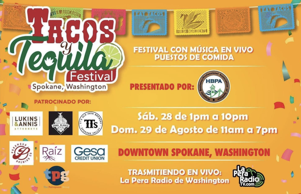 Tacos y Tequila Festival Spokane Arts